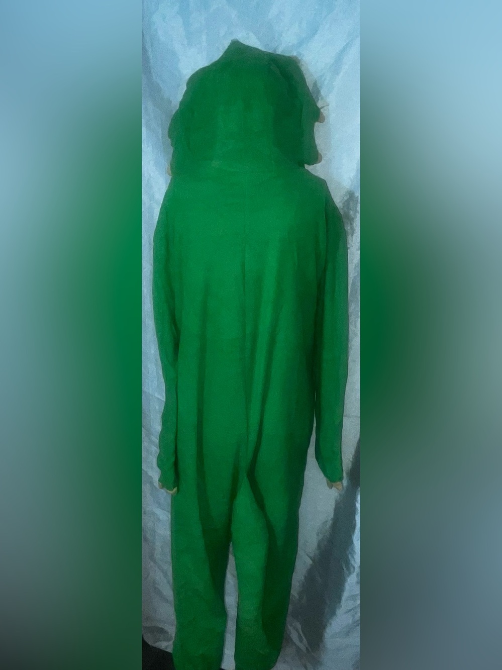 Green Women's Dinosaur  Hooded Onesie Jumpsuit - Picture 5 of 8